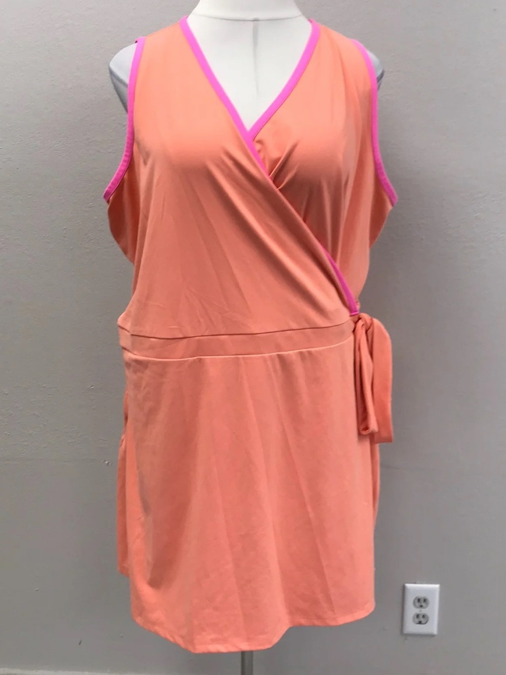 Livi Active Peach Wrap Dress - Size 34/36